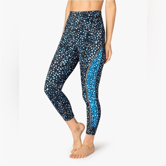 Beyond Yoga Pants - Beyond Yoga Droplets Midi Leggings Black Blue S